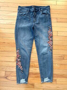 Abercrombie & Fitch Embroidered Denim Pants